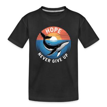Hope/ Timmy der Wal in der Ostsee - Kinder Premium Bio T-Shirt - Schwarz - Vorne