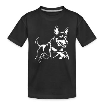Australian Kelpie « Édition Noire » - T-shirt bio Premium Enfant - noir - Devant