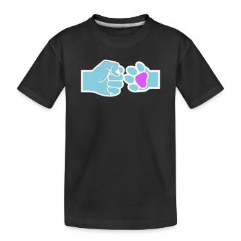 Coup de poing de patte : équipe d’animaux humains - T-shirt bio Premium Enfant - noir - Devant