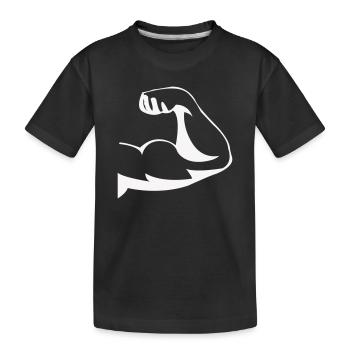 Silhouette puissante des biceps - T-shirt bio Premium Enfant - noir - Devant