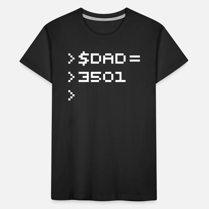 DAD Terminal de Pixels Nerd Code 8-Bits Rétro T-shirt bio Premium Enfant