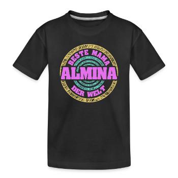 Beste Mama der Welt Allmina - Kinder Premium Bio T-Shirt - Schwarz - Vorne