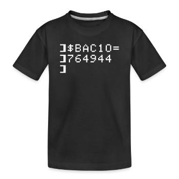 Bacio BAC10 8-bits Esadecimal Code Nerd Pixel Art - T-shirt bio Premium Enfant - noir - Devant