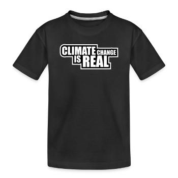 Le changement climatique est la véritable science du changement climatique - T-shirt bio Premium Enfant - noir - Devant