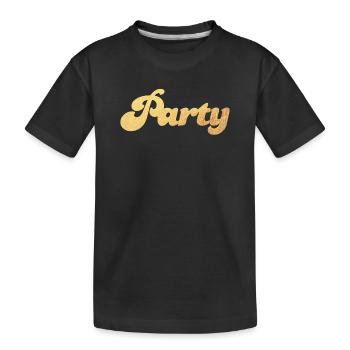 Party Gold Feier Luxus Glamour Vintage Fun Retro - Kinder Premium Bio T-Shirt - Schwarz - Vorne