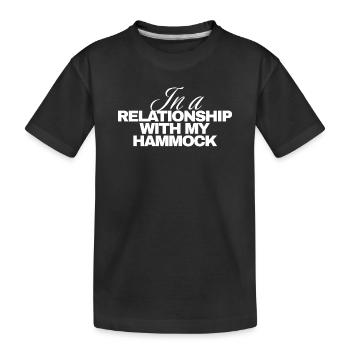 En couple avec mon hamac - T-shirt bio Premium Enfant - noir - Devant