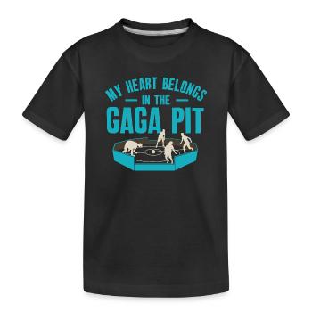 Mon cœur appartient à la fosse de Gaga - T-shirt bio Premium Enfant - noir - Devant
