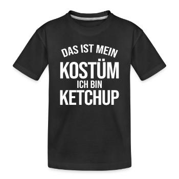 Kostüm: Ich bin Ketchup - Kinder Premium Bio T-Shirt - Schwarz - Vorne