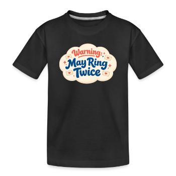 Rings maybe twice | Postman Humor - Kids' Premium Organic T-Shirt - black - Front