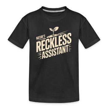 Der rücksichtslose Assistent der Natur - Kinder Premium Bio T-Shirt - Schwarz - Vorne