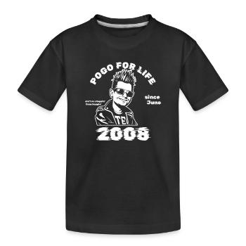 18. Anniversaire Pogo à vie depuis 06/2008 - T-shirt bio Premium Enfant - noir - Devant