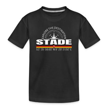 Stade - T-shirt bio Premium Enfant - noir - Devant