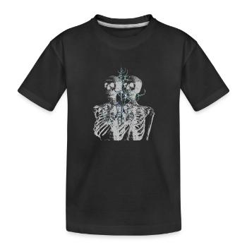 Conception esthétique de glitch skeleton melt - T-shirt bio Premium Enfant - noir - Devant
