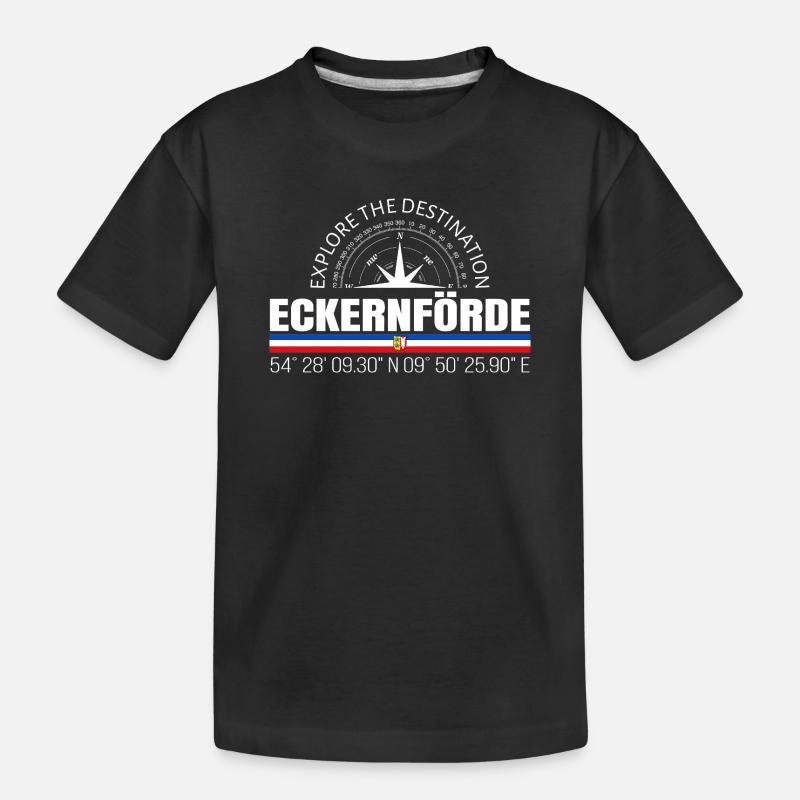 Eckernförde - Kinder Premium Bio T-Shirt - Schwarz