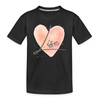 Lise Name für Mädchenname Baby Girl Baby Shower - Kinder Premium Bio T-Shirt - Schwarz - Vorne