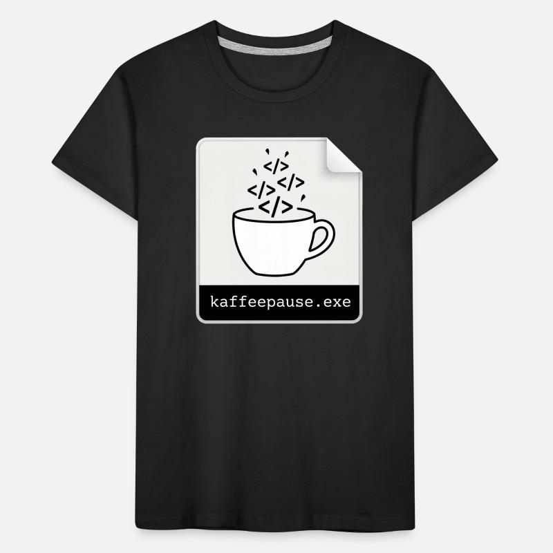 Kaffeepause.exe - IT Programmieren Informatik Code Kinder Premium Bio T-Shirt