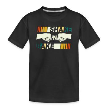 Shake N Bake Fauststoß - Kinder Premium Bio T-Shirt - Schwarz - Vorne