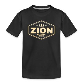 T-shirt du badge du parc national de Zion - T-shirt bio Premium Enfant - noir - Devant