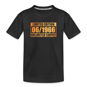 60e anniversaire Édition Limitée - ꝏ Approvisionnement 06/1966 - T-shirt bio Premium Enfant - noir - Devant