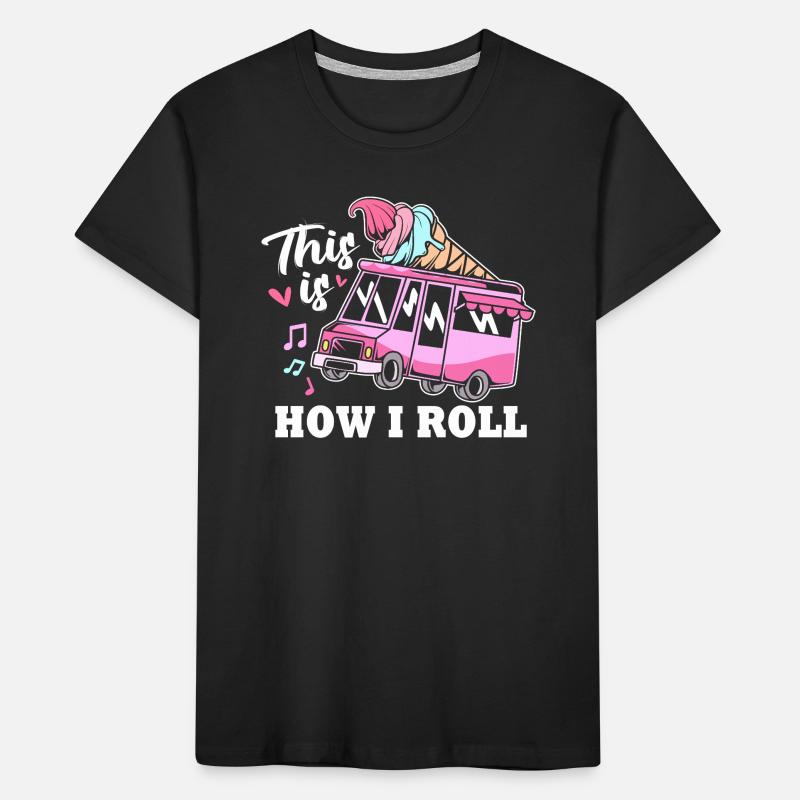 Eisdiele Eiswagen Eis Eiscreme Kinder Premium Bio T-Shirt