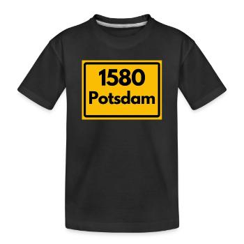 ANCIEN CODE POSTAL RÉTRO 1580 POTSDAM HEIMAT - T-shirt bio Premium Enfant - noir - Devant