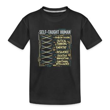 Home Schooling - Kinder Premium Bio T-Shirt - Schwarz - Vorne