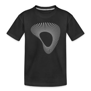 Abstraction de la goutte d’eau sur la ligne radiale - T-shirt bio Premium Enfant - noir - Devant