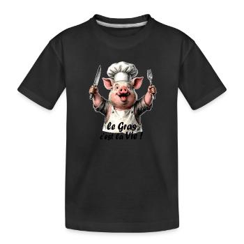 Le Gras, c'est la Vie - T-shirt bio Premium Enfant - noir - Devant
