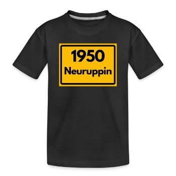 ANCIEN CODE POSTAL RÉTRO 1950 NEURUPPIN HEIMAT - T-shirt bio Premium Enfant - noir - Devant