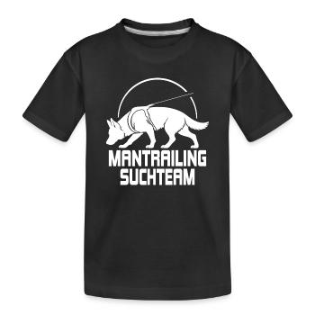 German Shepherd Mantrailing Search Team Dogs - Kids' Premium Organic T-Shirt - black - Front