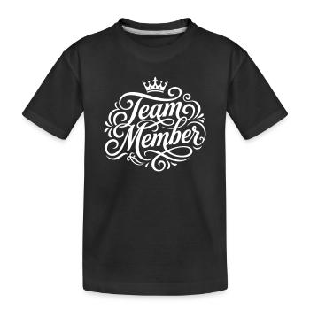 Team Mitglied - Kinder Premium Bio T-Shirt - Schwarz - Vorne
