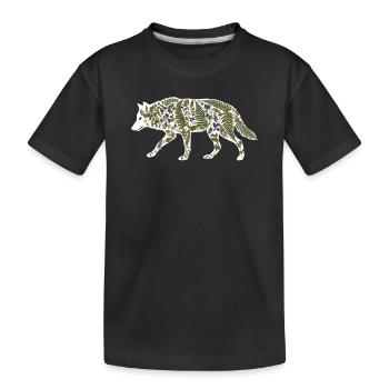 Botanique du loup - T-shirt bio Premium Enfant - noir - Devant