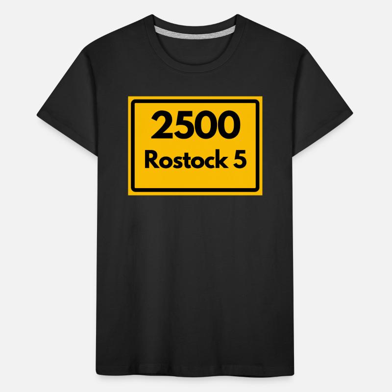 OLD POSTCODE POSTCODE RETRO 2500 ROSTOCK 5 HEIMAT Kids' Premium Organic T-Shirt