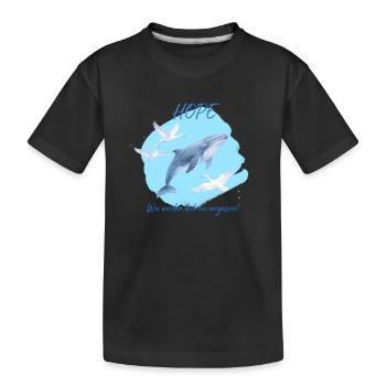 Andenken an den Buckelwal Hope/ Timmy #2 - Kinder Premium Bio T-Shirt - Schwarz - Vorne