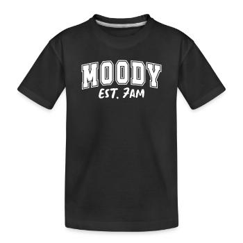 Moody Morning Est. 7AM Launisch - Kinder Premium Bio T-Shirt - Schwarz - Vorne