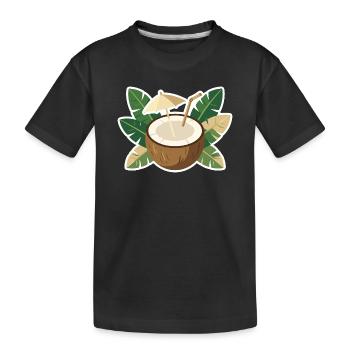 Refroidisseur de l’île Coconut - T-shirt bio Premium Enfant - noir - Devant