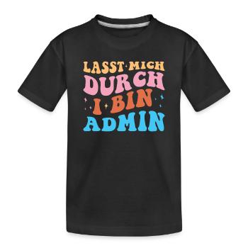 Laissez-moi passer par l’administration rétro technicien administratif - T-shirt bio Premium Enfant - noir - Devant