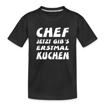 Chef - Kinder Premium Bio T-Shirt - Schwarz - Vorne