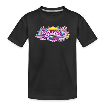 Berlin - Kinder Premium Bio T-Shirt - Schwarz - Vorne