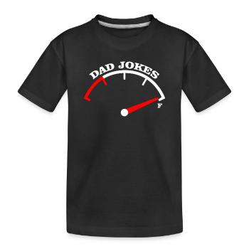 Papa-Witze Meter-Abschlag-Design - Kinder Premium Bio T-Shirt - Schwarz - Vorne