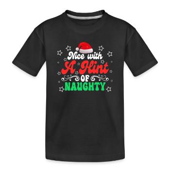 Sympa avec une touche de coquinerie - T-shirt bio Premium Enfant - noir - Devant