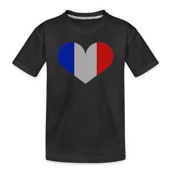Drapeau français - T-shirt bio Premium Enfant - noir - Devant