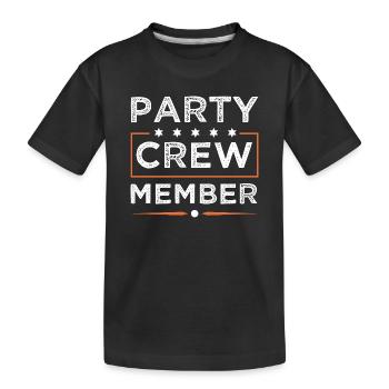 Party Crew - Kinder Premium Bio T-Shirt - Schwarz - Vorne