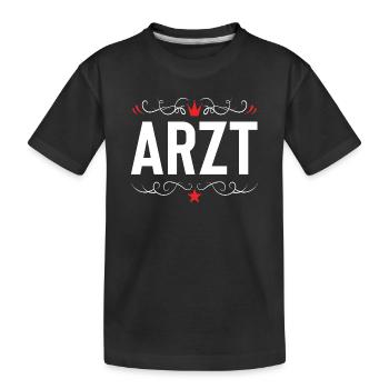 Arzt Beruf - Kinder Premium Bio T-Shirt - Schwarz - Vorne