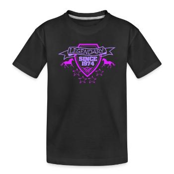 Reiten 1974 - Kinder Premium Bio T-Shirt - Schwarz - Vorne