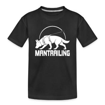 Deutscher Schäferhund Mantrailing Hundesport Hunde - Kinder Premium Bio T-Shirt - Schwarz - Vorne