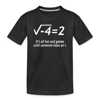 Blague amusante sur les mathématiques - T-shirt bio Premium Enfant - noir - Devant