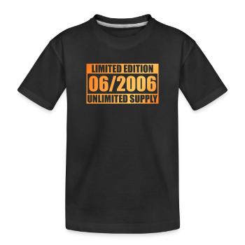 20e anniversaire Édition Limitée - ꝏ Approvisionnement 06/2006 - T-shirt bio Premium Enfant - noir - Devant