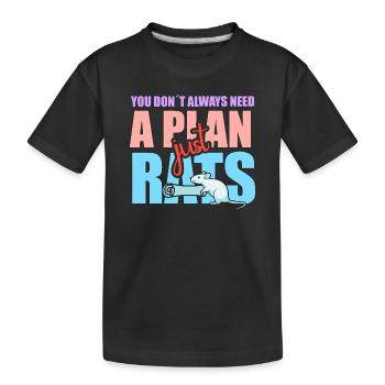 Rat, rat de maison, propriétaire de rats, amoureux des rats - T-shirt bio Premium Enfant - noir - Devant