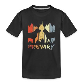 Look vintage vétérinaire - T-shirt bio Premium Enfant - noir - Devant